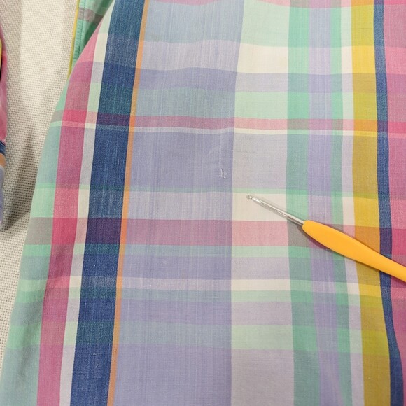 Ralph Lauren Mens 2XL Long Sleeve Button Down Shirt Blue Pink Green Plaid - Picture 4 of 5